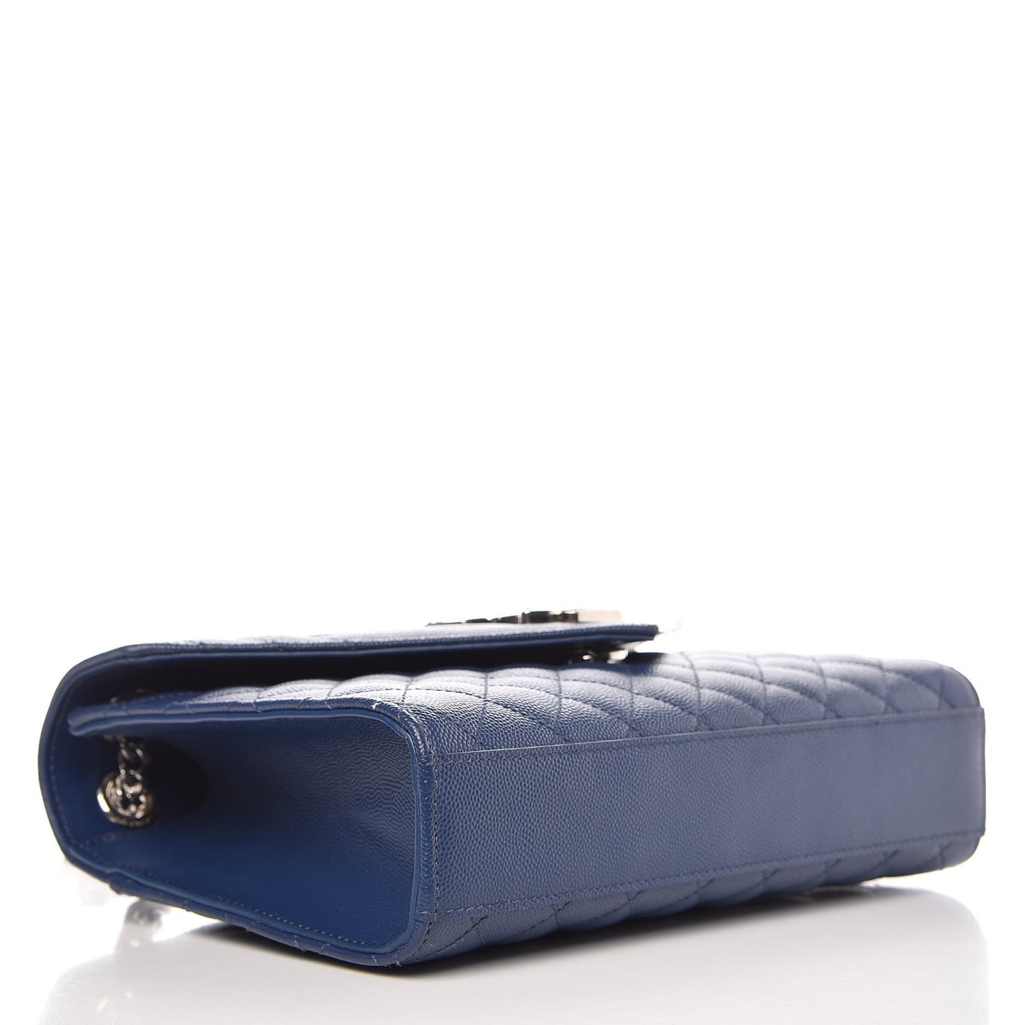 Grain De Poudre Textured Mixed Matelasse Triquilt Medium Monogram Satchel Denim