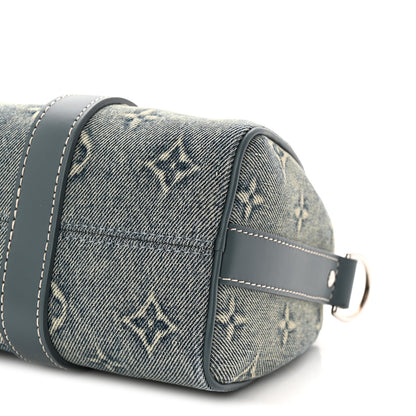 Louis Vuitton Monogram Washed Denim Keepall Bandouliere 25 8 of 8