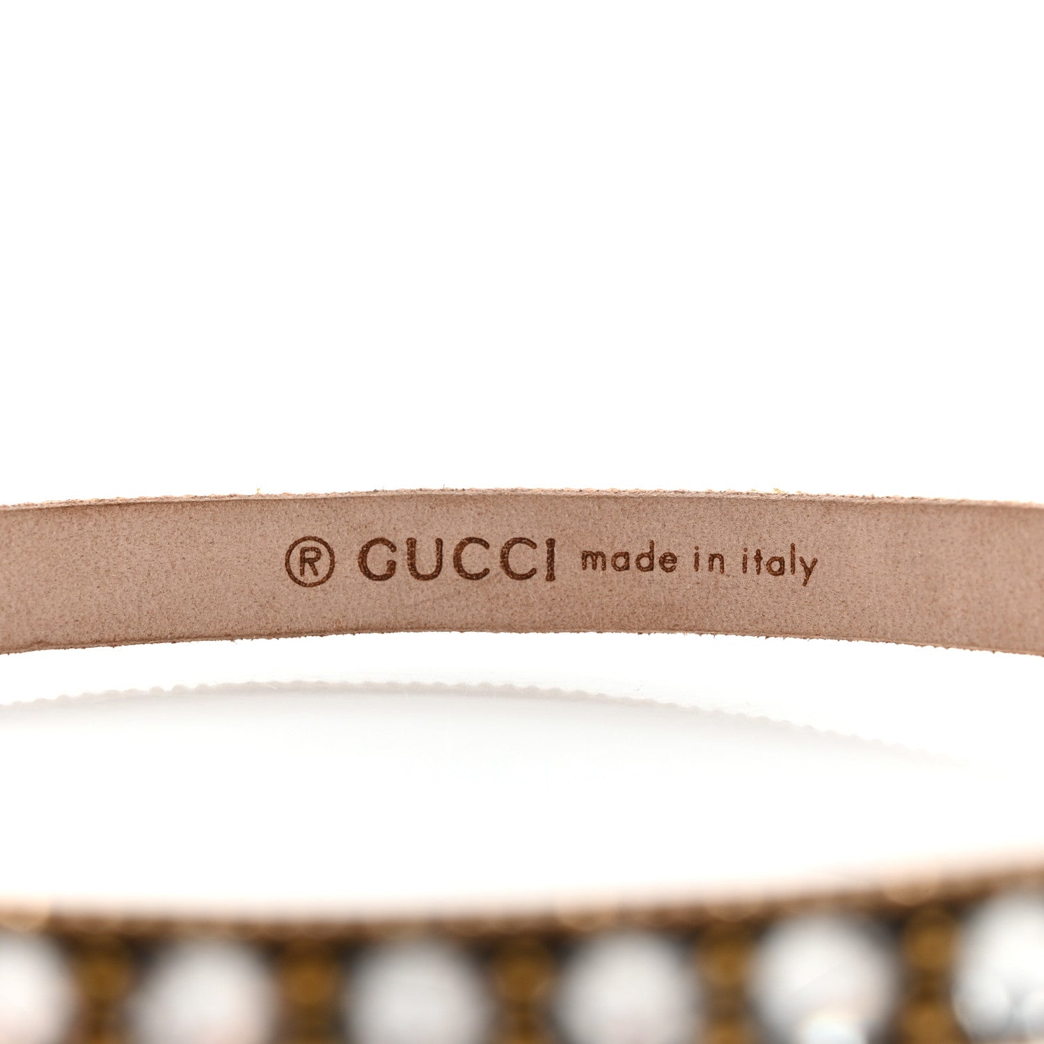 Gucci Calfskin Crystal Embellished Double G Choker Necklace Black 3 of 4