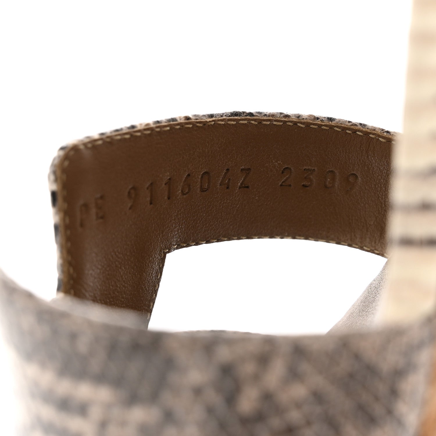 Hermes Lizard Legend Wedge Sandals 38 Ombre 8 of 9