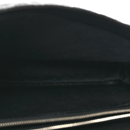 Saint Laurent Denim Mixed Matelasse Triquilt Large Monogram Envelope Satchel Black 5 of 13