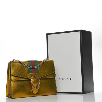 Gucci Metallic Calfskin Medium Dionysus Shoulder Bag Yellow 8 of 8