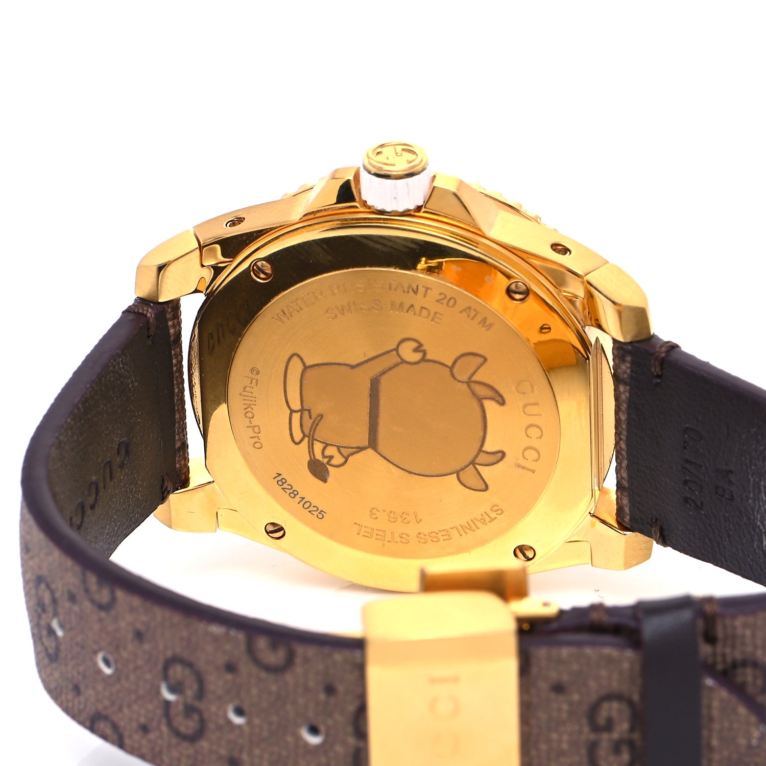 Gucci X DORAEMON Stainless Steel Canvas 40mm Dive Quartz Watch