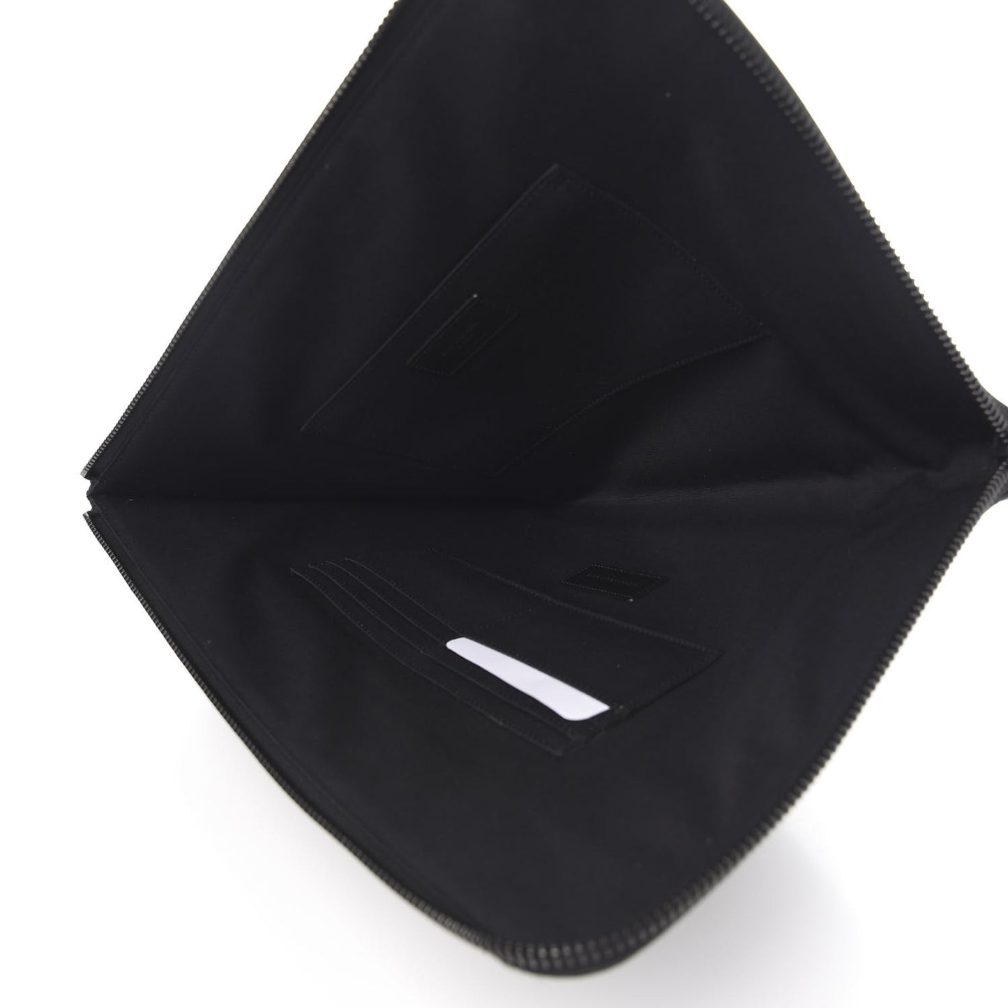 Crocodile Embossed Calfskin Rider Document Holder Black