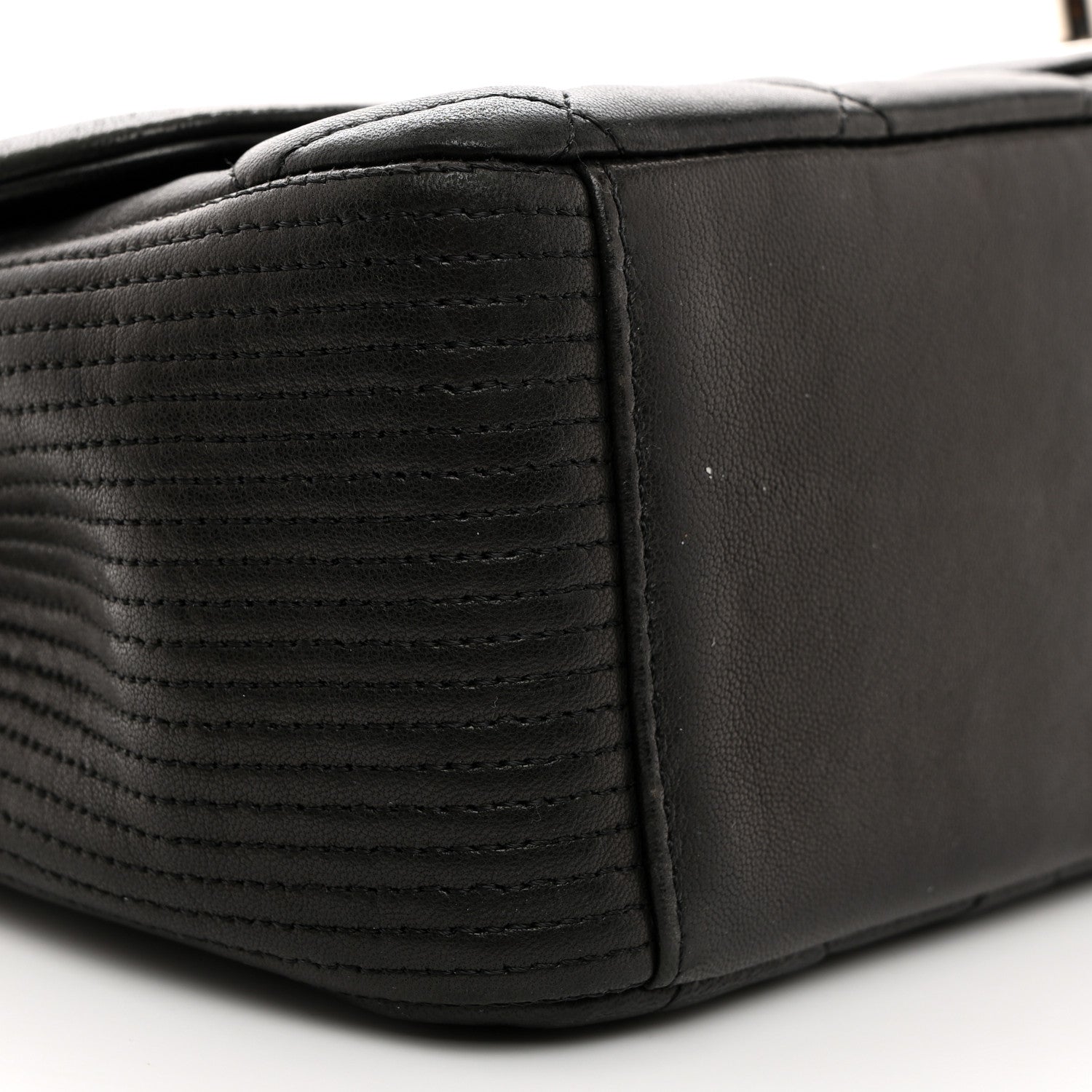 Chanel Lambskin Quilted Large Coco Rider Flap Black 9 of 10