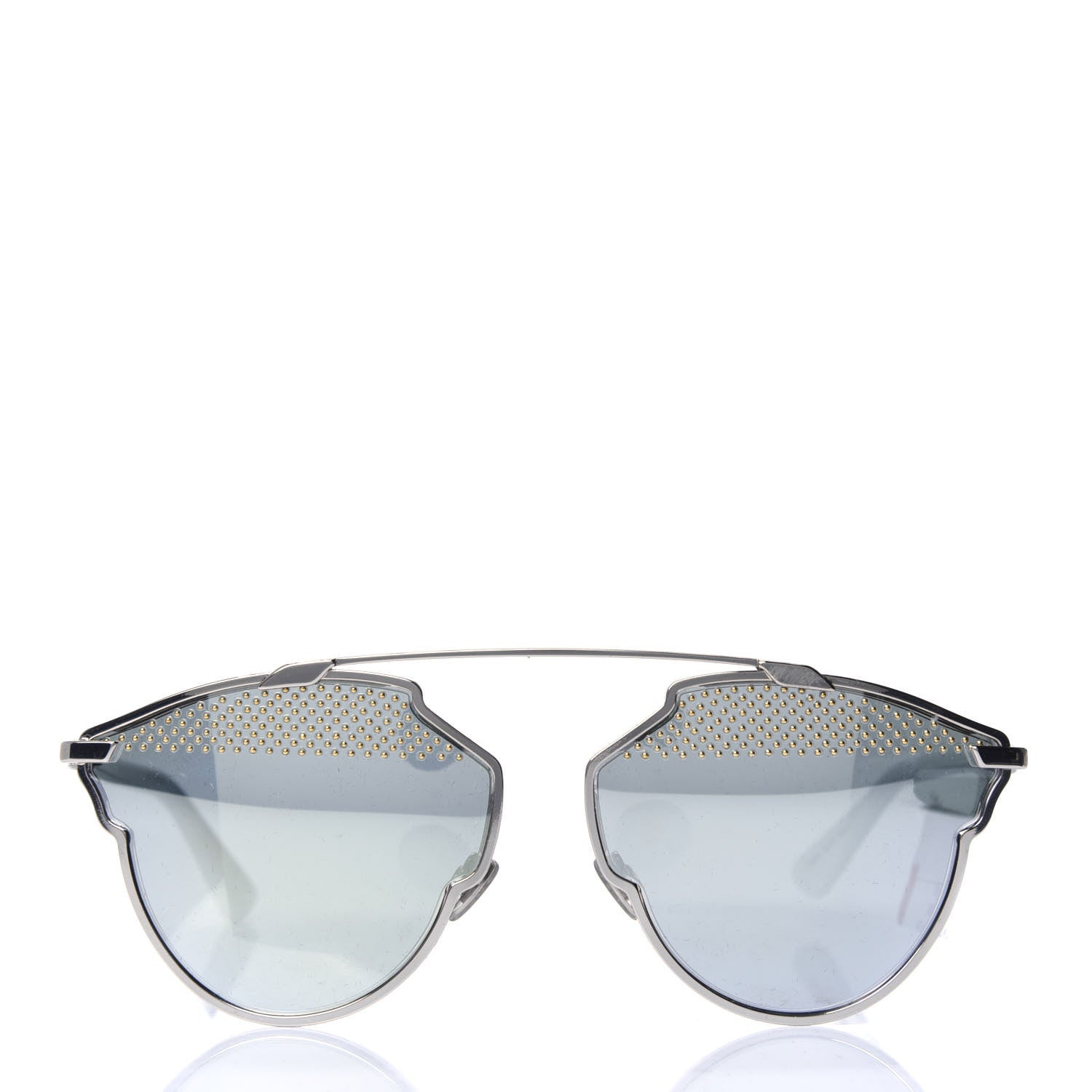 Christian Dior Studded So Real Sunglasses Silver White 2 of 4