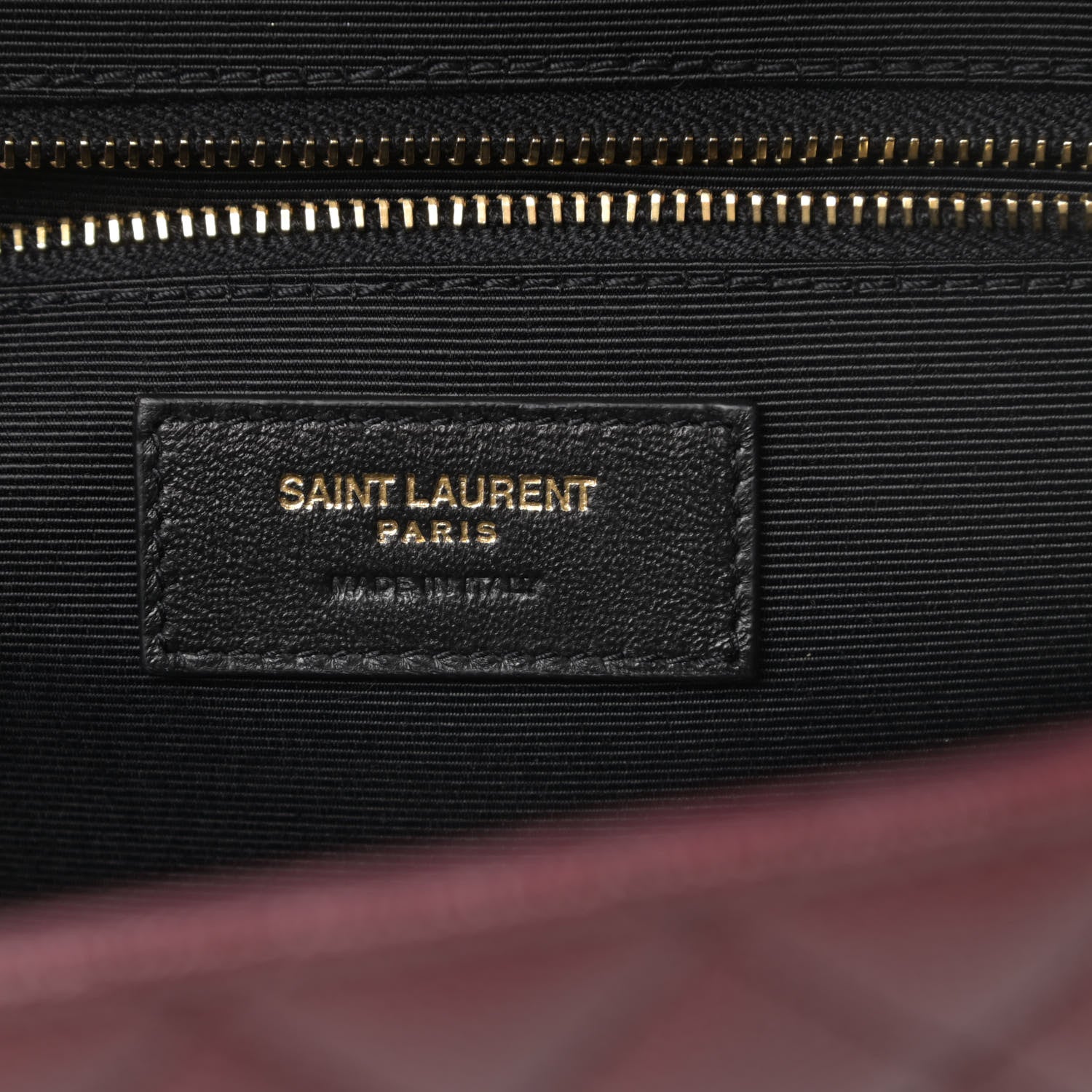 Saint Laurent Grain De Poudre Mixed Matelasse Large Triquilt Monogram Satchel Rouge Legion 6 of 10