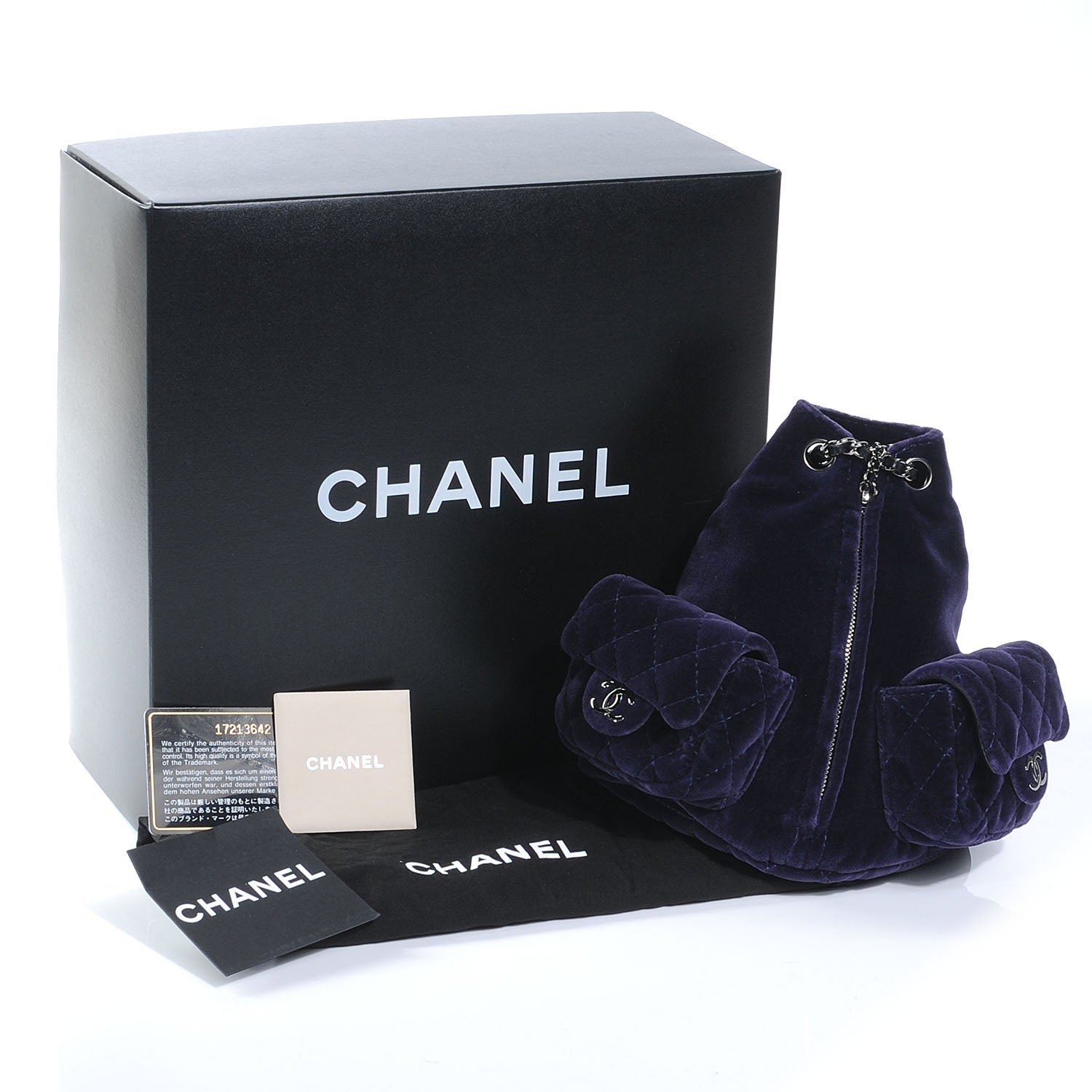 Chanel Velvet Mini Backpack Plum 5 of 8