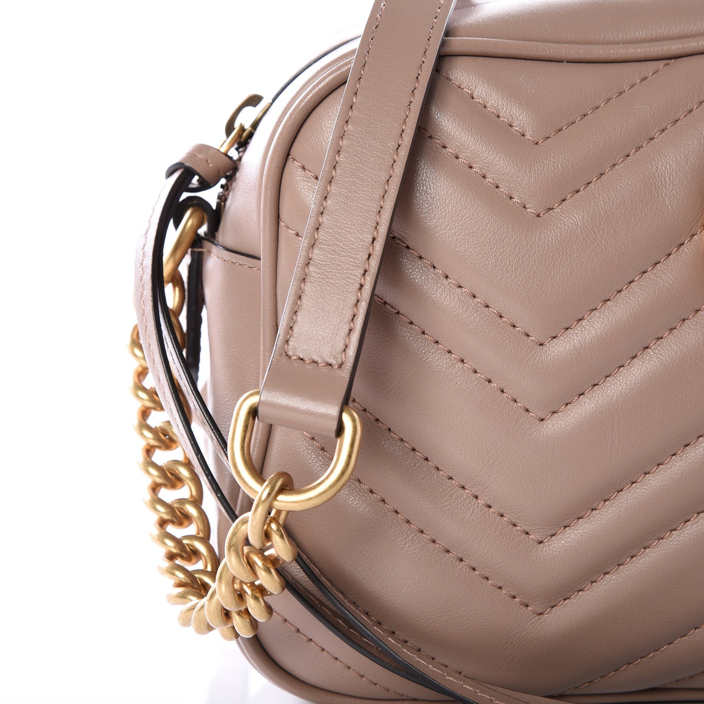 Calfskin Matelasse Small GG Marmont Chain Shoulder Bag Porcelain Rose