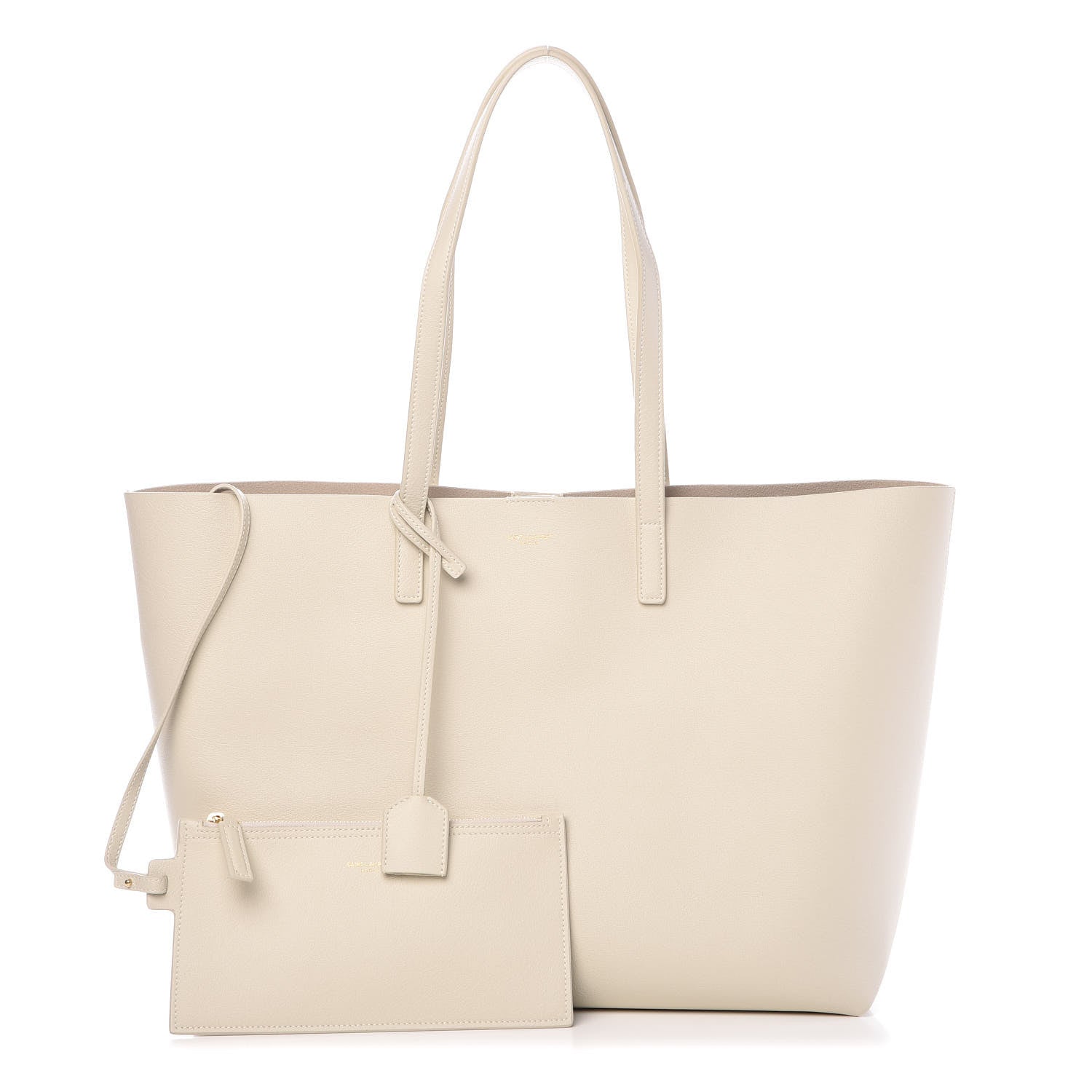 Saint Laurent Calfskin Large Shopping Tote Crema Soft 1 of 10