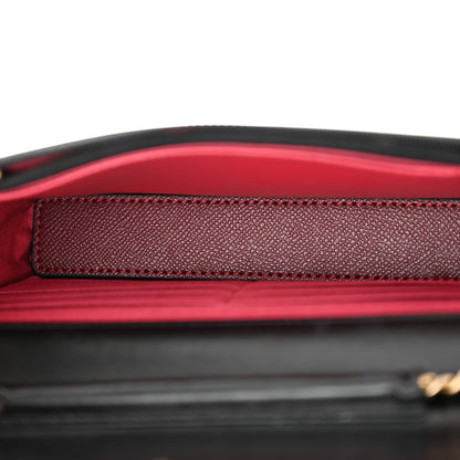 Chanel Lambskin Quilted Chain Around Wallet On Chain WOC Black 5 of 14