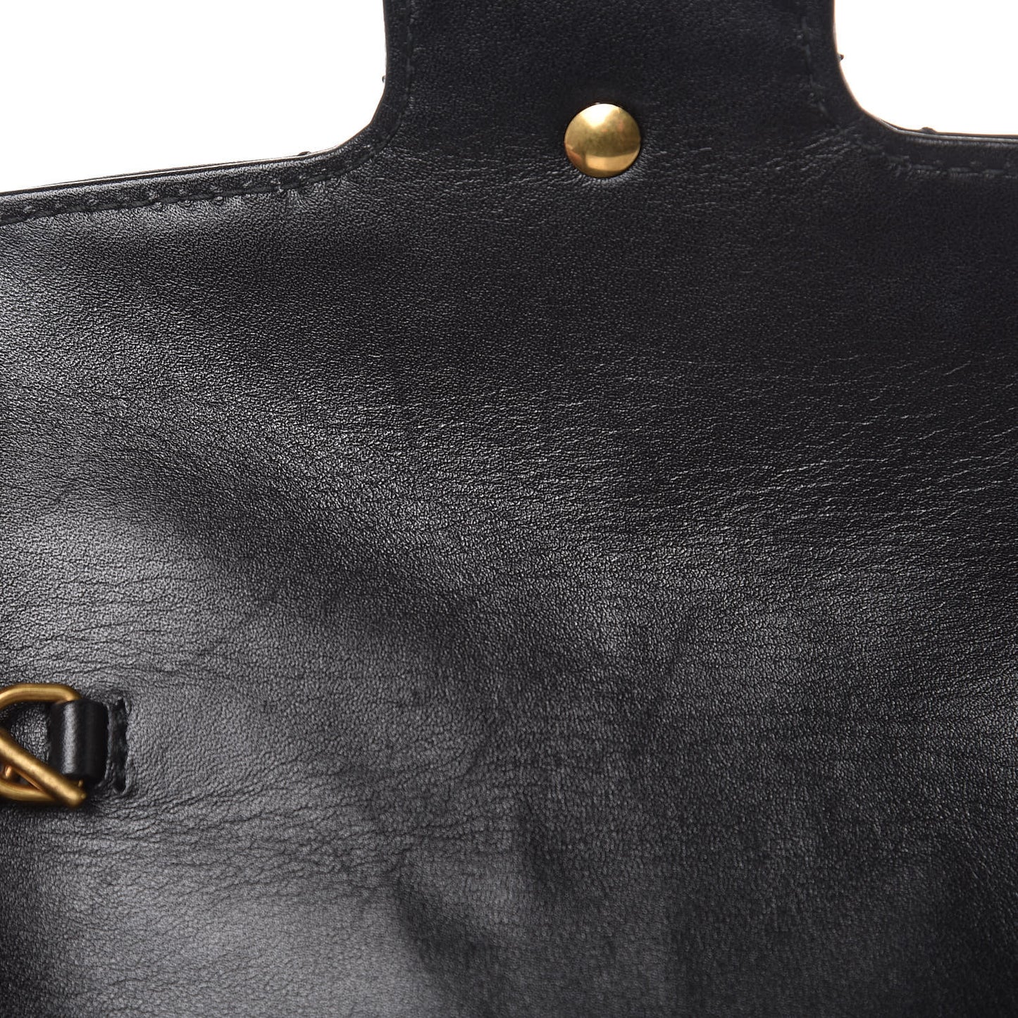 Calfskin Matelasse Super Mini GG Marmont Shoulder Bag Black