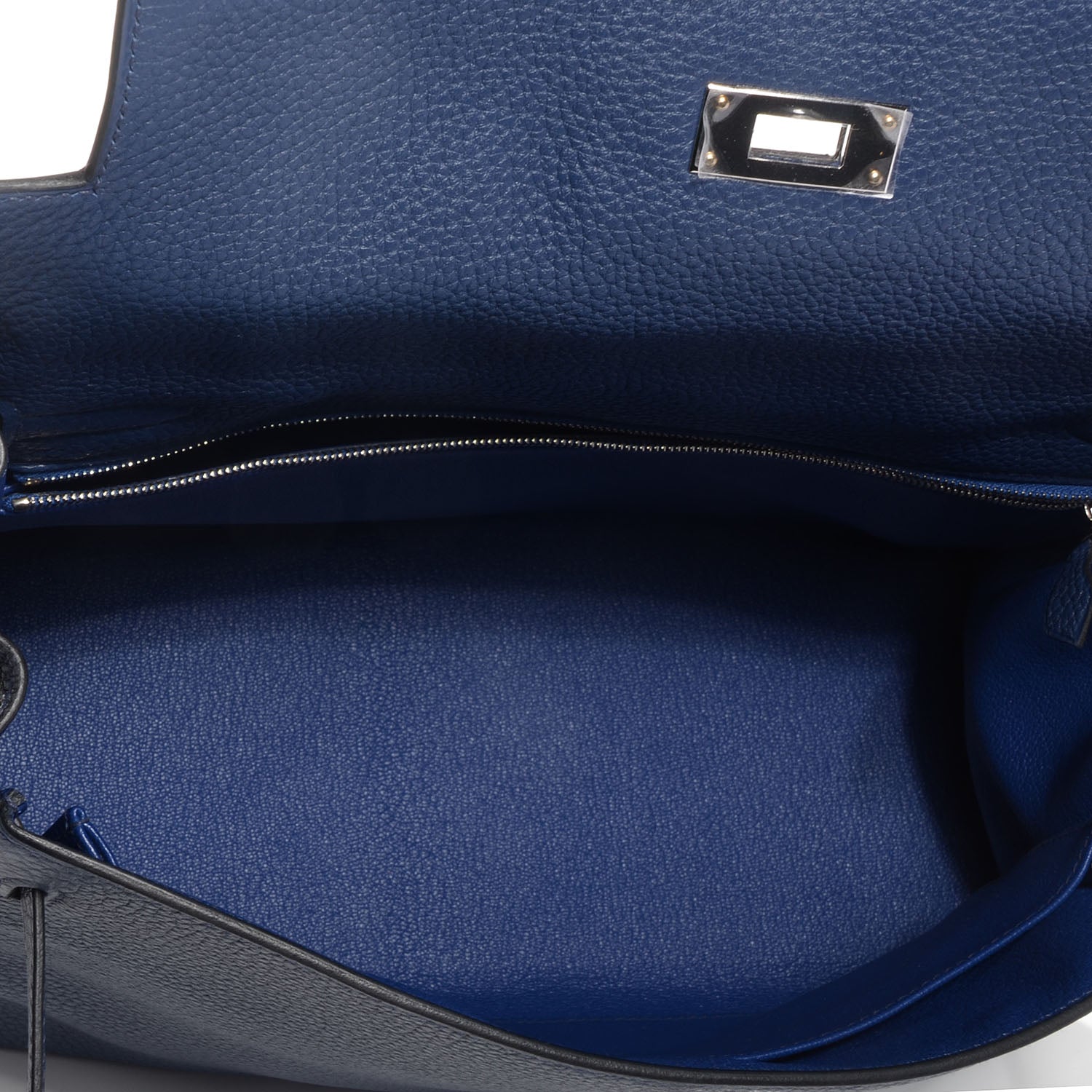 Hermes Taurillon Clemence Kelly Retourne 32 Bleu Saphir 6 of 10