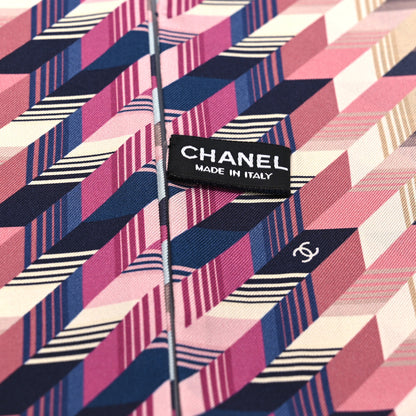 Chanel Silk CC Bandeau Scarf Purple Pink Multicolor 3 of 4