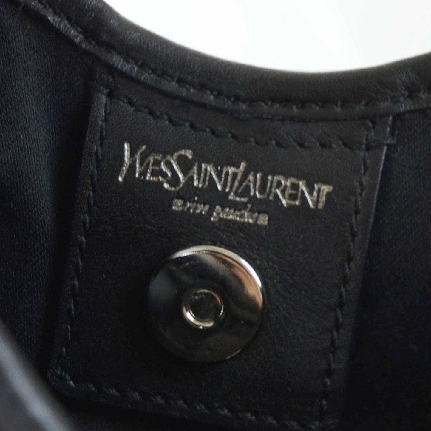 Satin Mombasa Horn Evening Bag Black