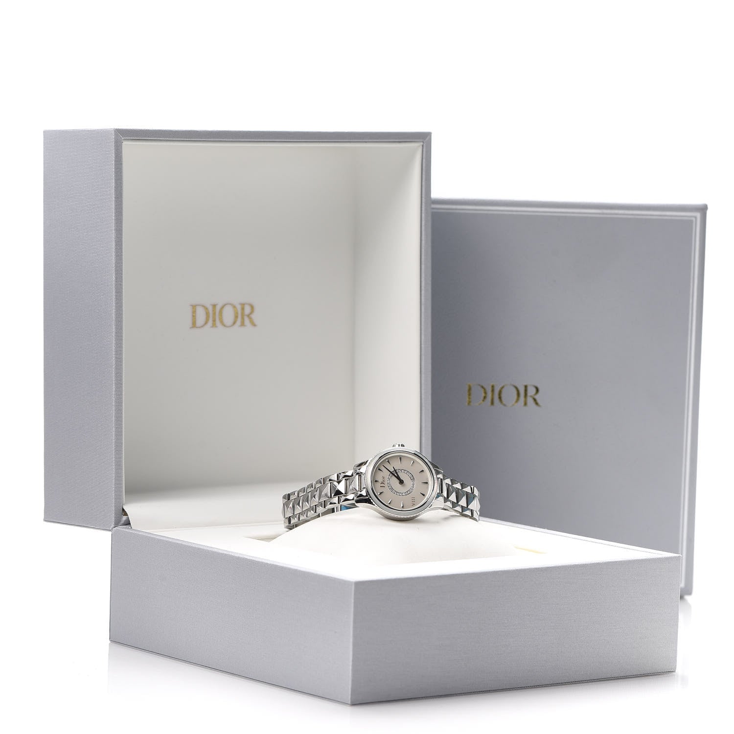 Christian Dior Stainless Steel Diamond Mother of Pearl 25mm Dior VIII Montaigne Quartz Watch 6 of 6