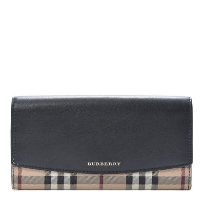 Burberry Calfskin Haymarket Check Henley Wallet Black 1 of 8