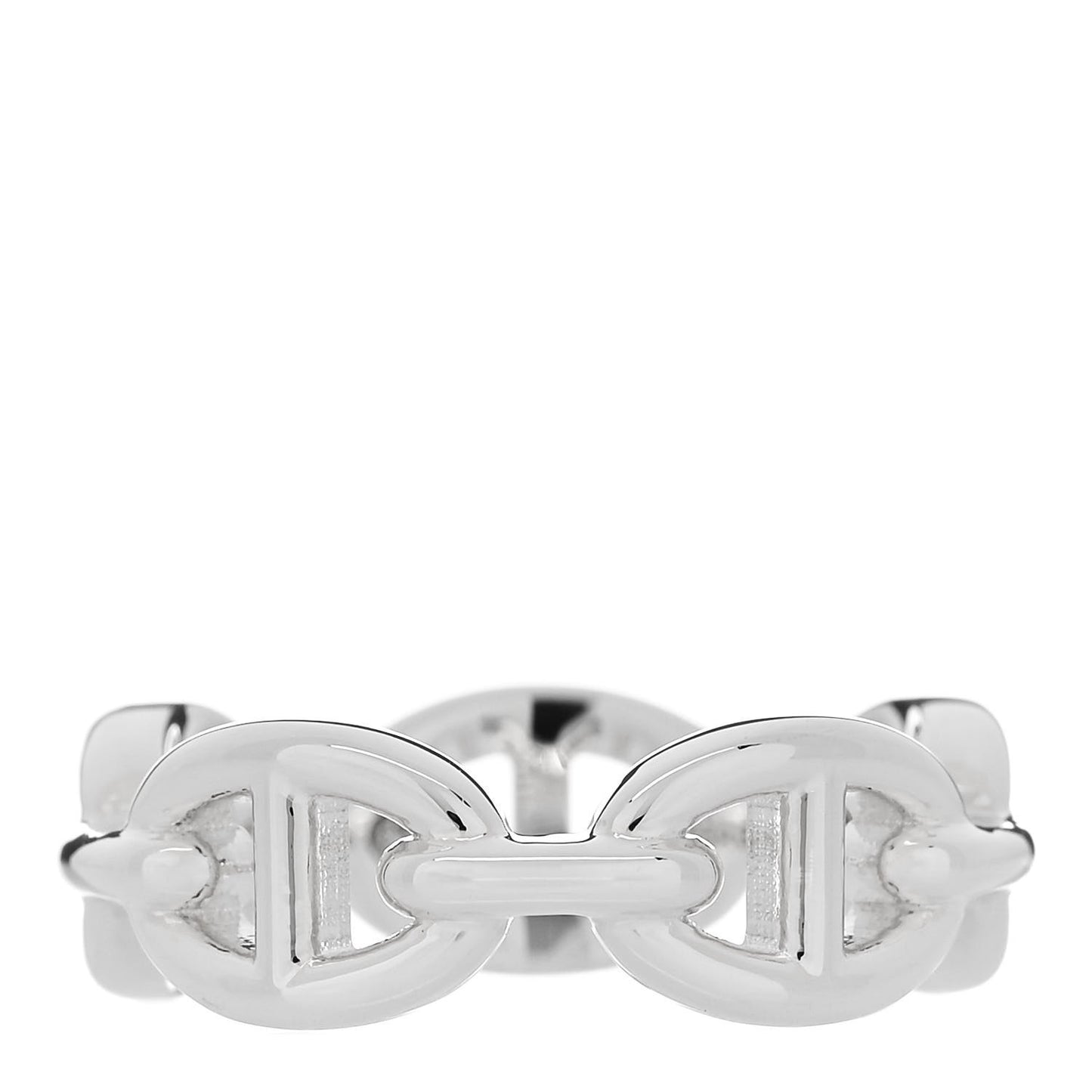 Sterling Silver PM Chaine d'Ancre Enchainee Band Ring 54 6.75
