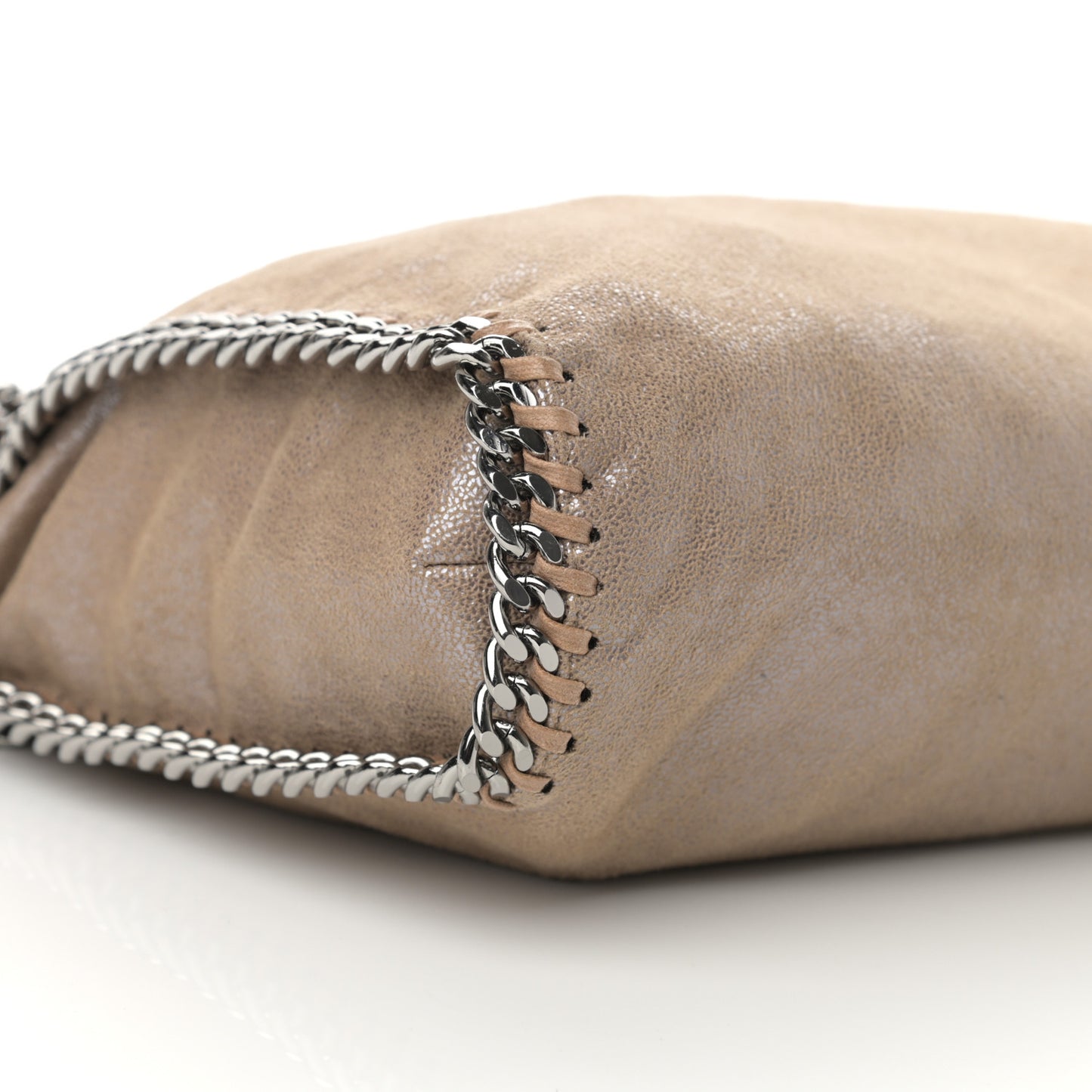 Shaggy Deer Mini Falabella Fold Over Tote Beige