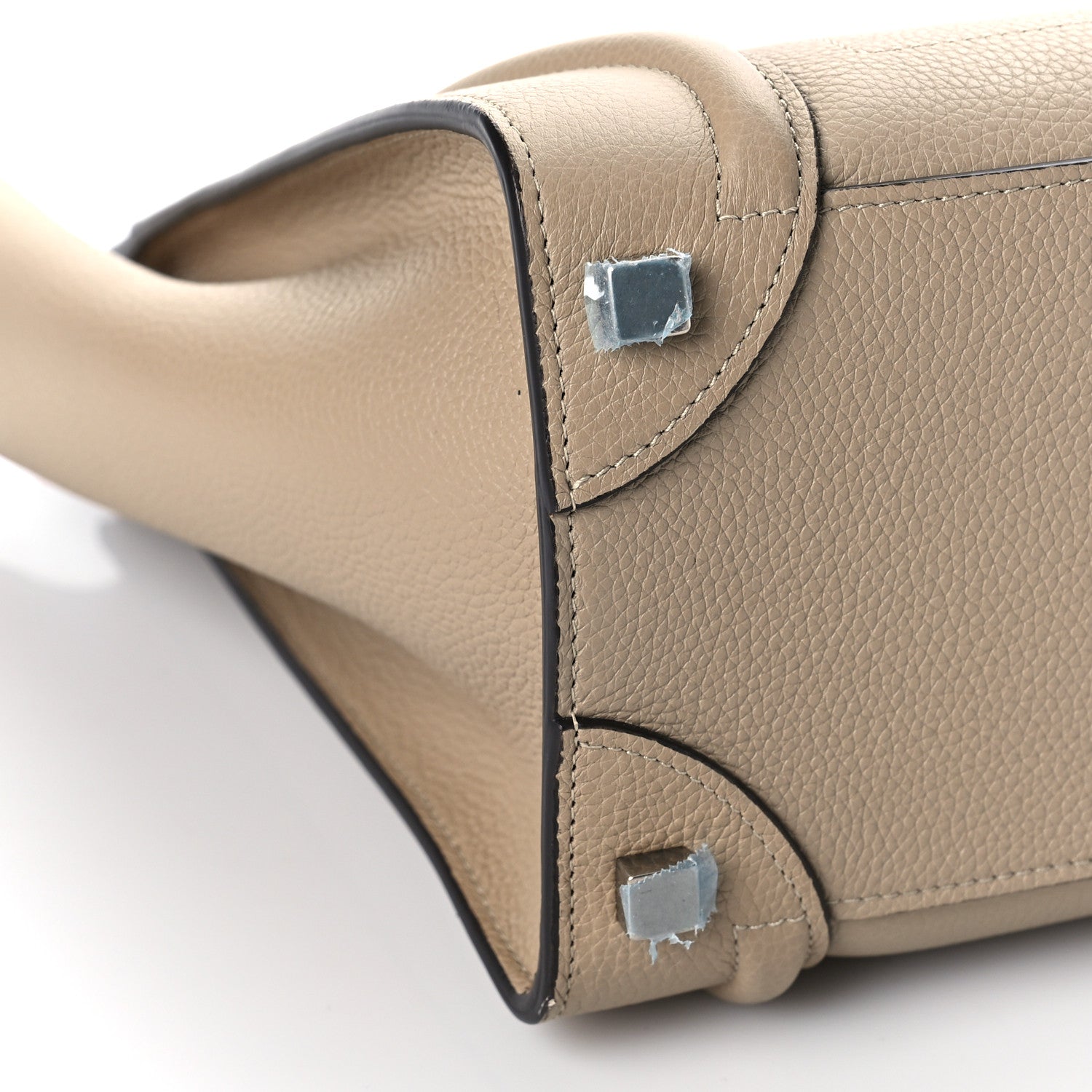 Celine Drummed Calfskin Micro Luggage Dune 8 of 10
