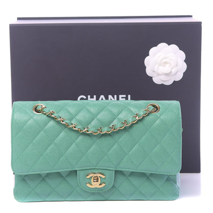 Chanel Iridescent Caviar Quilted Medium Double Flap Green 12 of 12