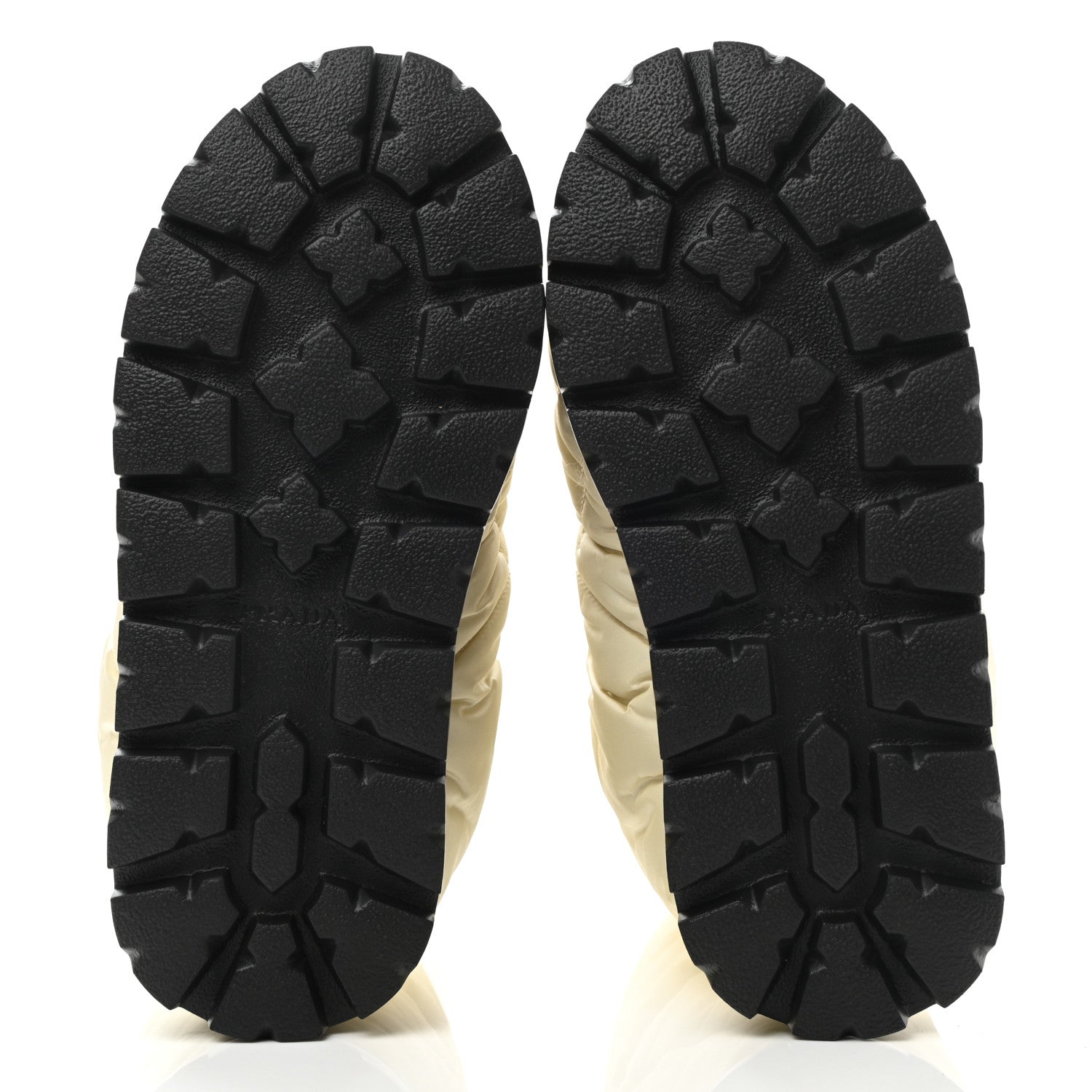 Prada Re-Nylon Piuma Triangle Logo Padded Drawcord 20mm Snow Boots 37 Avorio 5 of 8