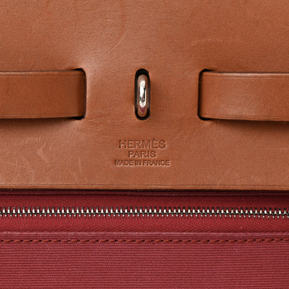 Hermes Vache Hunter Toile Herbag Zip 39 MM Rubis Natural 7 of 22