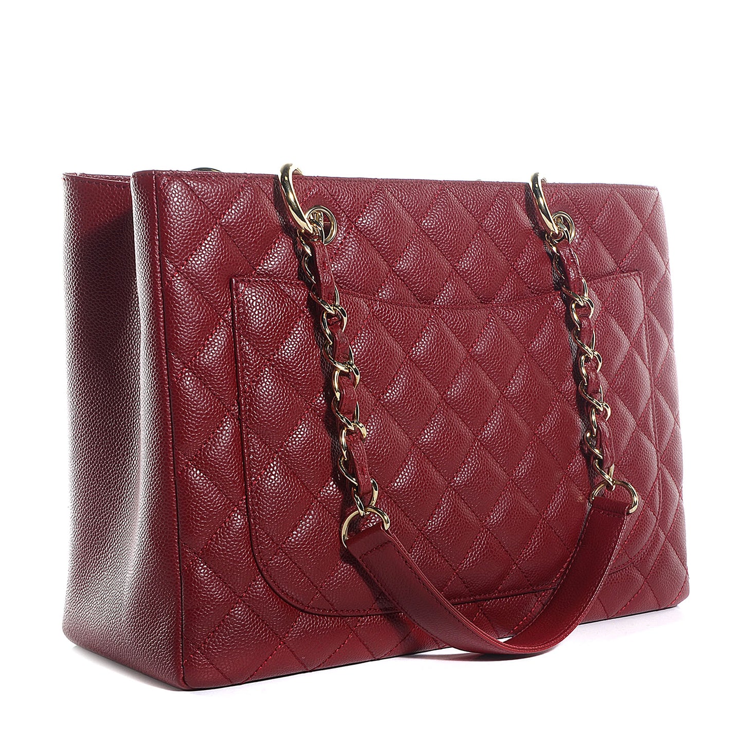Caviar Grand Shopping Tote GST Dark Red