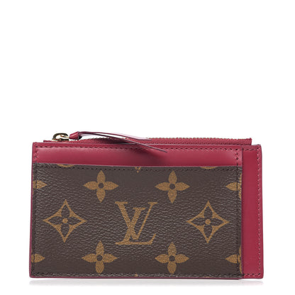 Louis Vuitton Monogram Zipped Card Holder Fuchsia 1 of 6