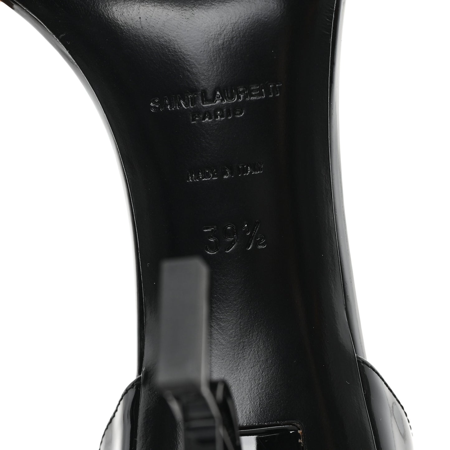 Patent Calfskin Opyum 85 Sandals 39.5 Black