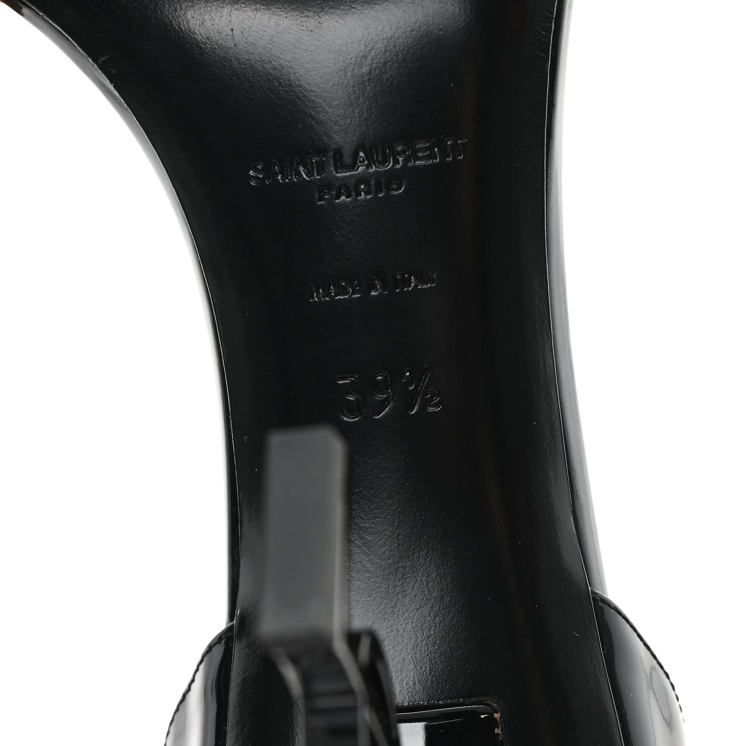 Saint Laurent Patent Calfskin Opyum 85 Sandals 39.5 Black 7 of 10