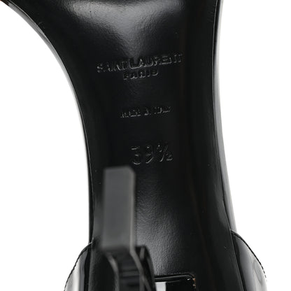 Saint Laurent Patent Calfskin Opyum 85 Sandals 39.5 Black 7 of 10