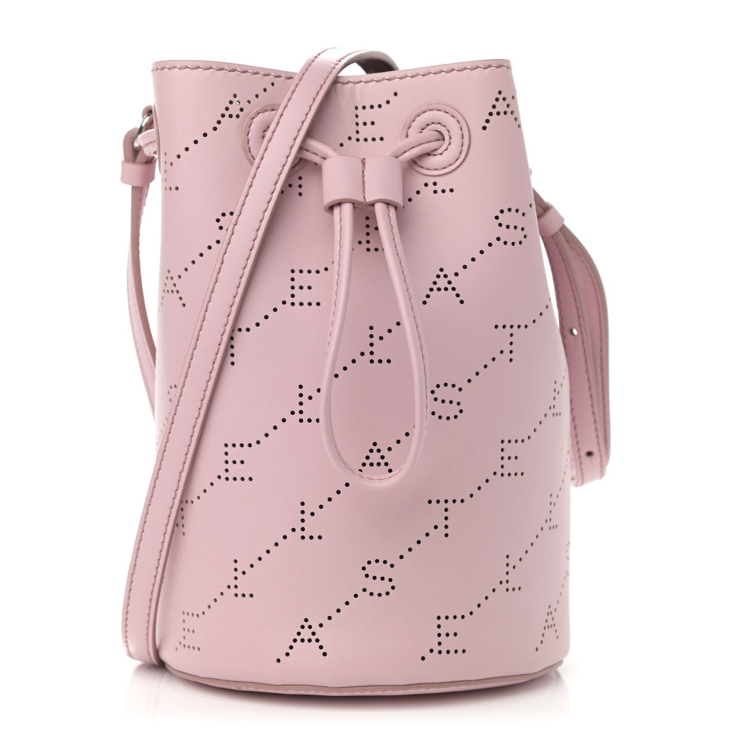 Stella McCartney Perforated Eco Alter Nappa Mini Bucket Bag Pink 1 of 9
