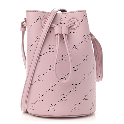 Stella McCartney Perforated Eco Alter Nappa Mini Bucket Bag Pink 1 of 9