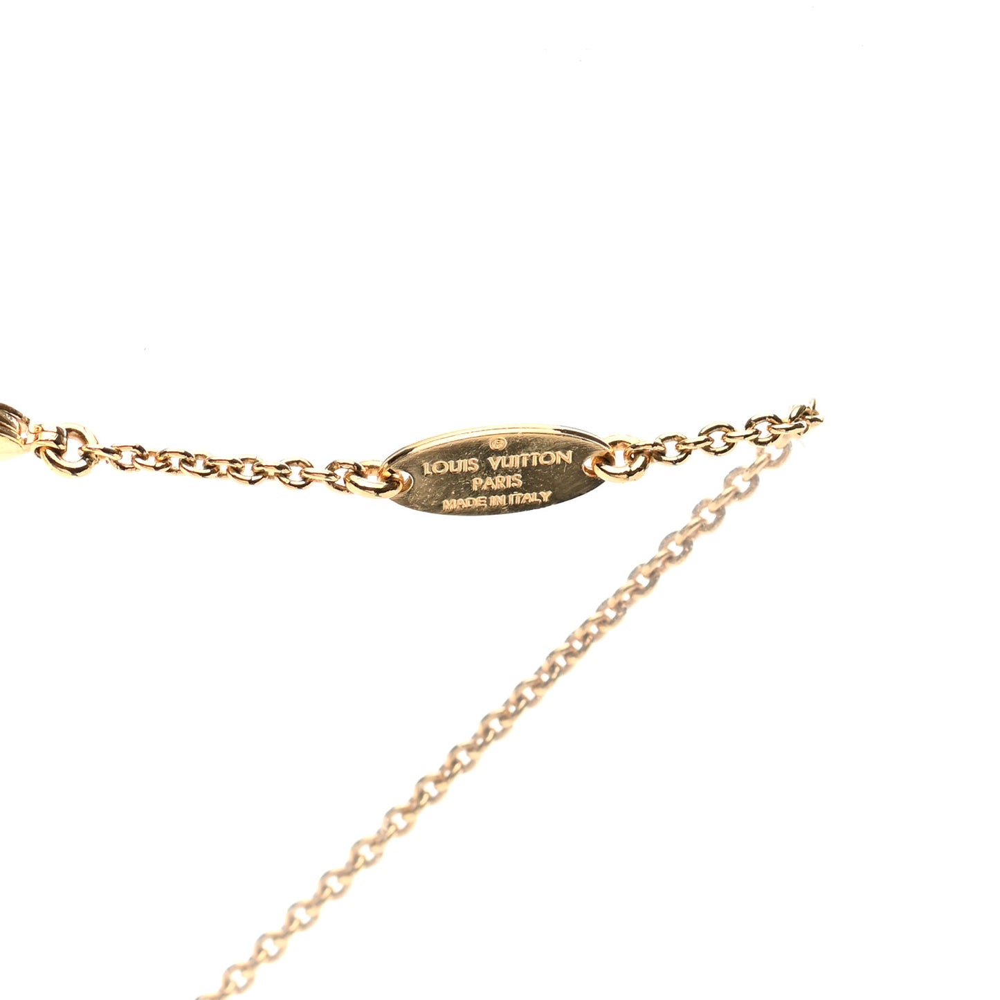 Crystal Essential Glory LV Necklace Gold