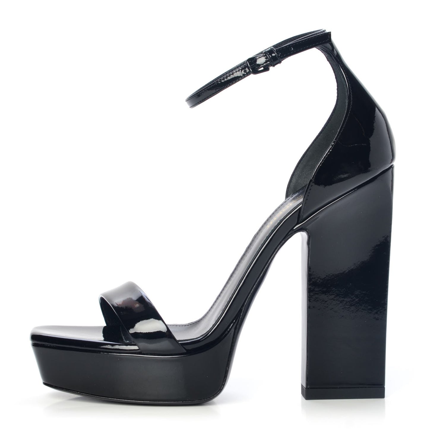 Patent Debbie 105 Platform Sandals 38 Black