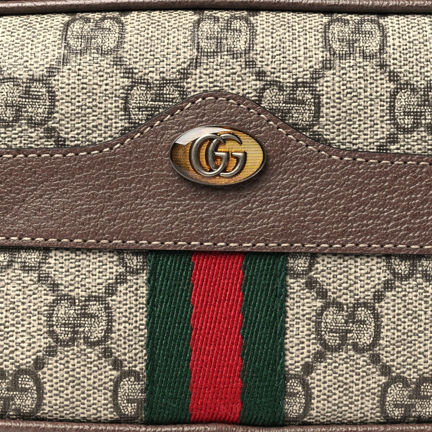 Gucci GG Supreme Monogram Web Mini Ophidia GG Bag Brown 8 of 11