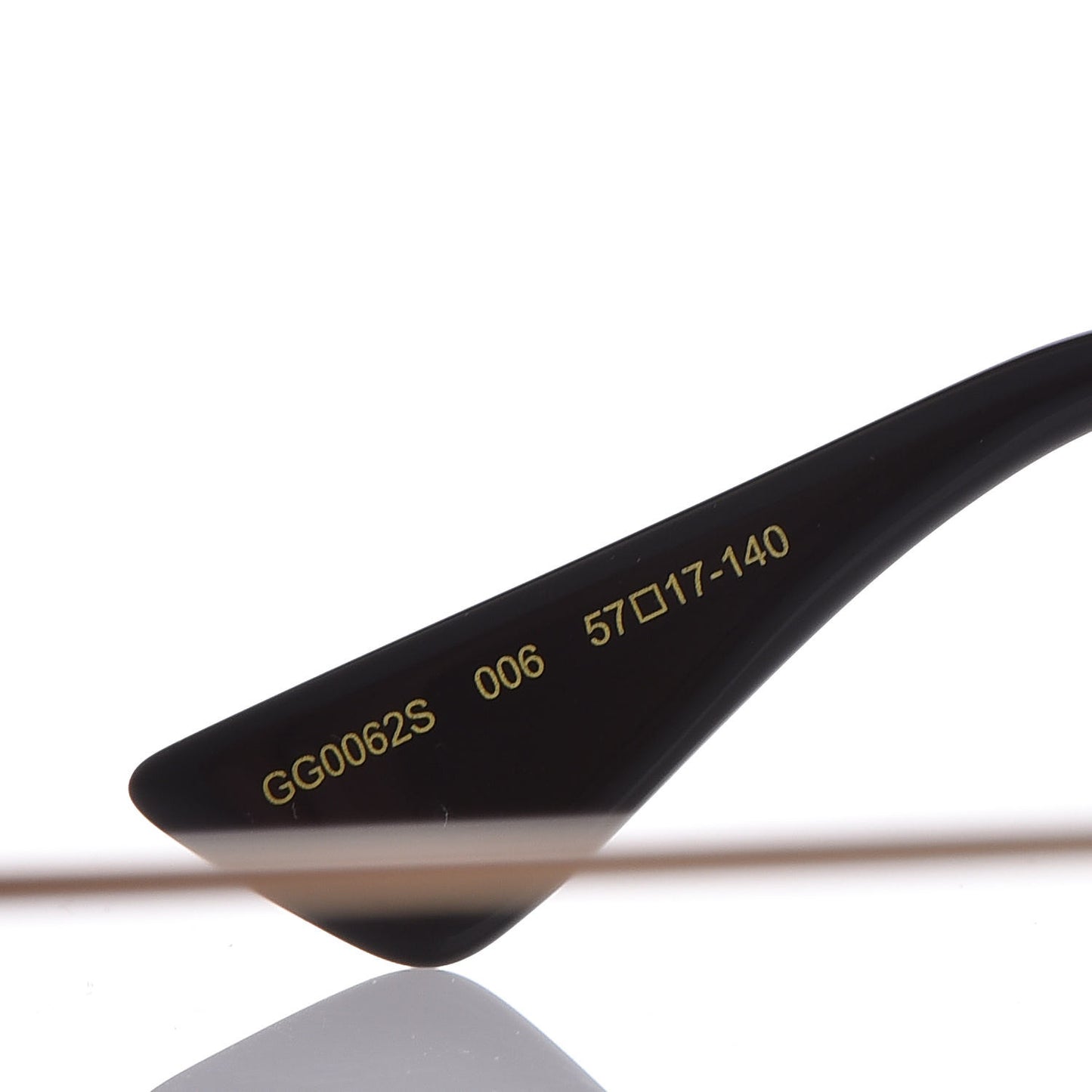 Aviator Sunglasses GG0062S Black White