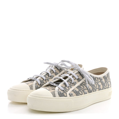 Christian Dior Canvas Oblique Walk'N'Dior Low Top Sneakers 41 Grey Stone 4 of 10