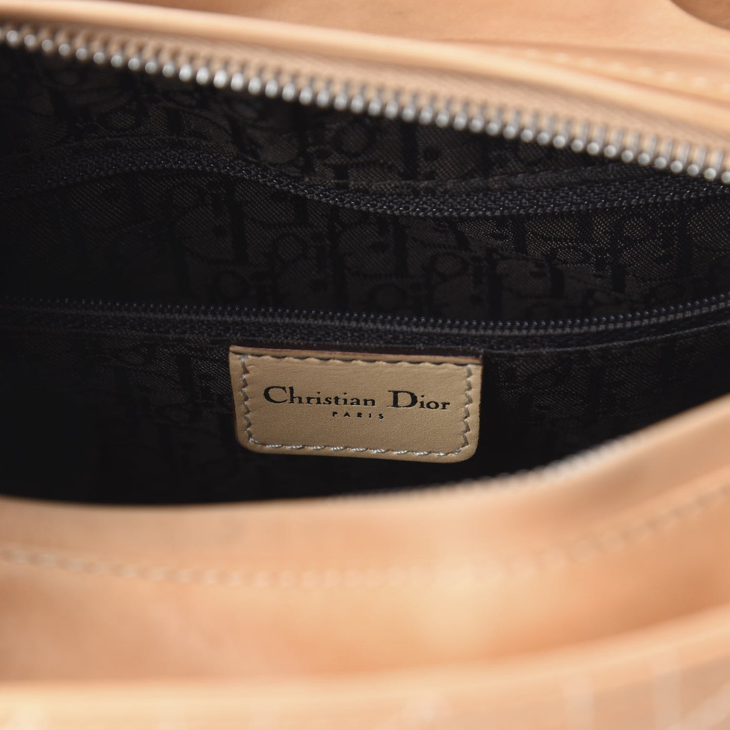 Calfskin Cannage Medium Lady Dior Beige