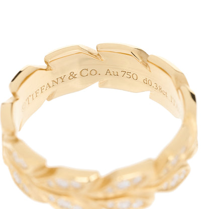 Tiffany 18K Yellow Gold Diamond Victoria Vine Band Ring 53 6.25 4 of 5