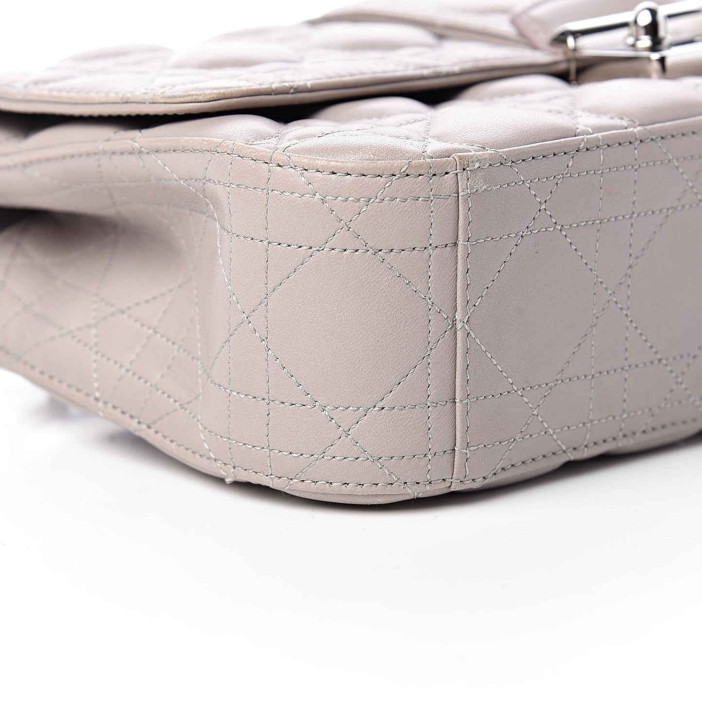 Lambskin Cannage Medium Miss Dior Flap Grey