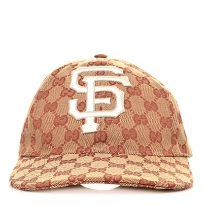 Gucci X MLB Monogram SF Giants Baseball Hat M Beige Ruggine 2 of 6