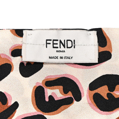 Fendi Silk Logo Print Splash Wrappy Bandeau Multicolor 3 of 3