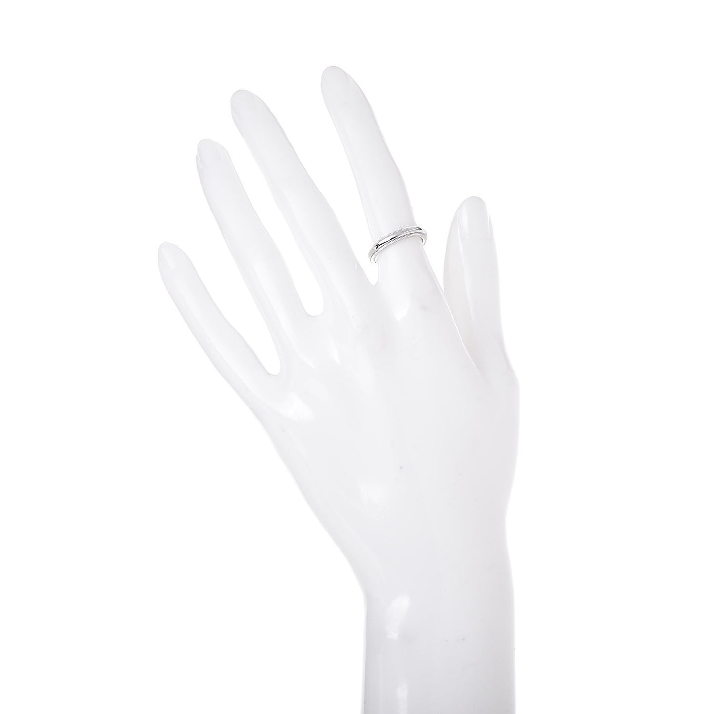 Platinum 3mm Milgrain Wedding Band Ring 49 4.75