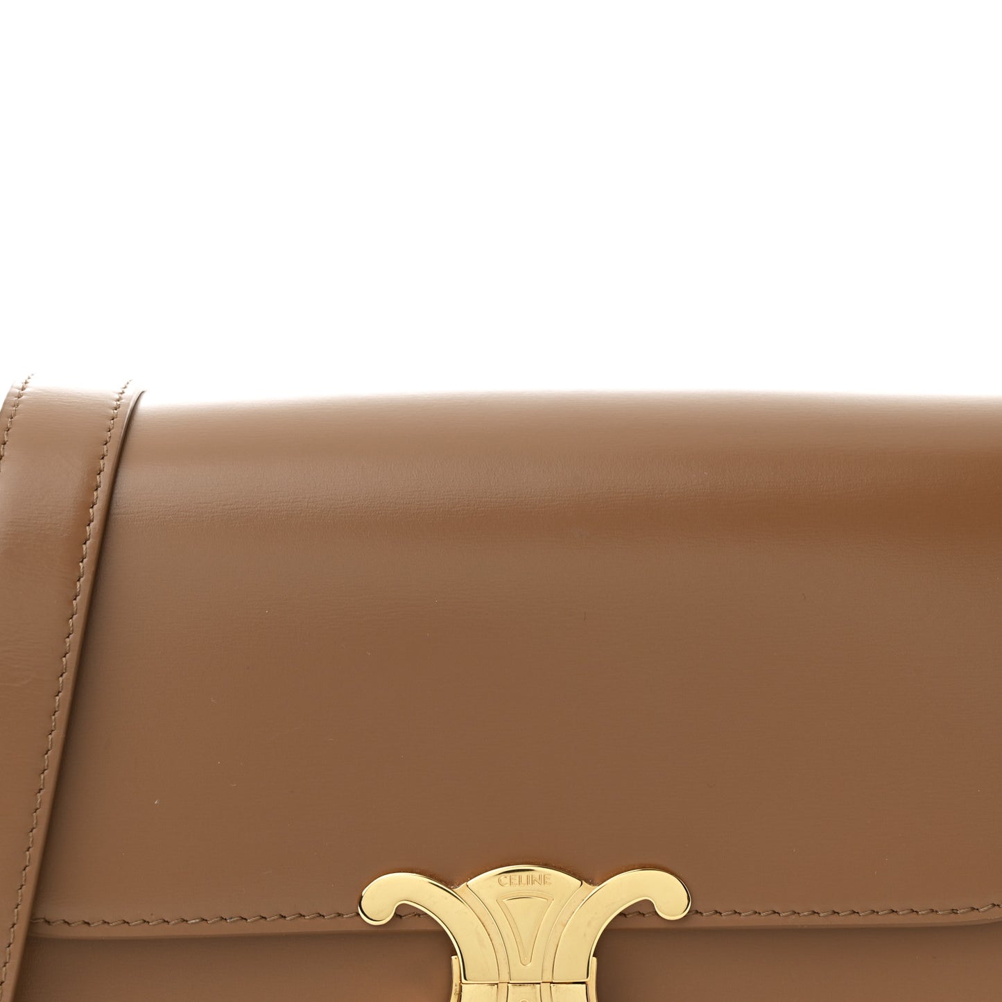 Shiny Calfskin Medium Triomphe Bronze