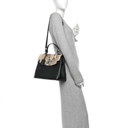 Louis Vuitton Snakeskin Lockme Ever MM Black Natural 2 of 9