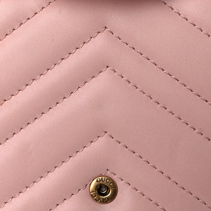 Gucci Calfskin Matelasse GG Marmont Chain Wallet Perfect Pink 13 of 13