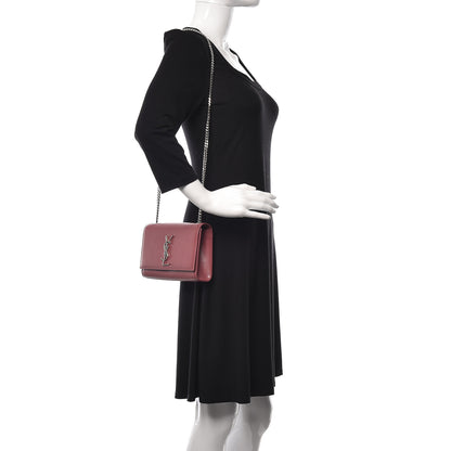 Saint Laurent Grain De Poudre Small Classic Monogram Kate Satchel Mystic Rose 2 of 10