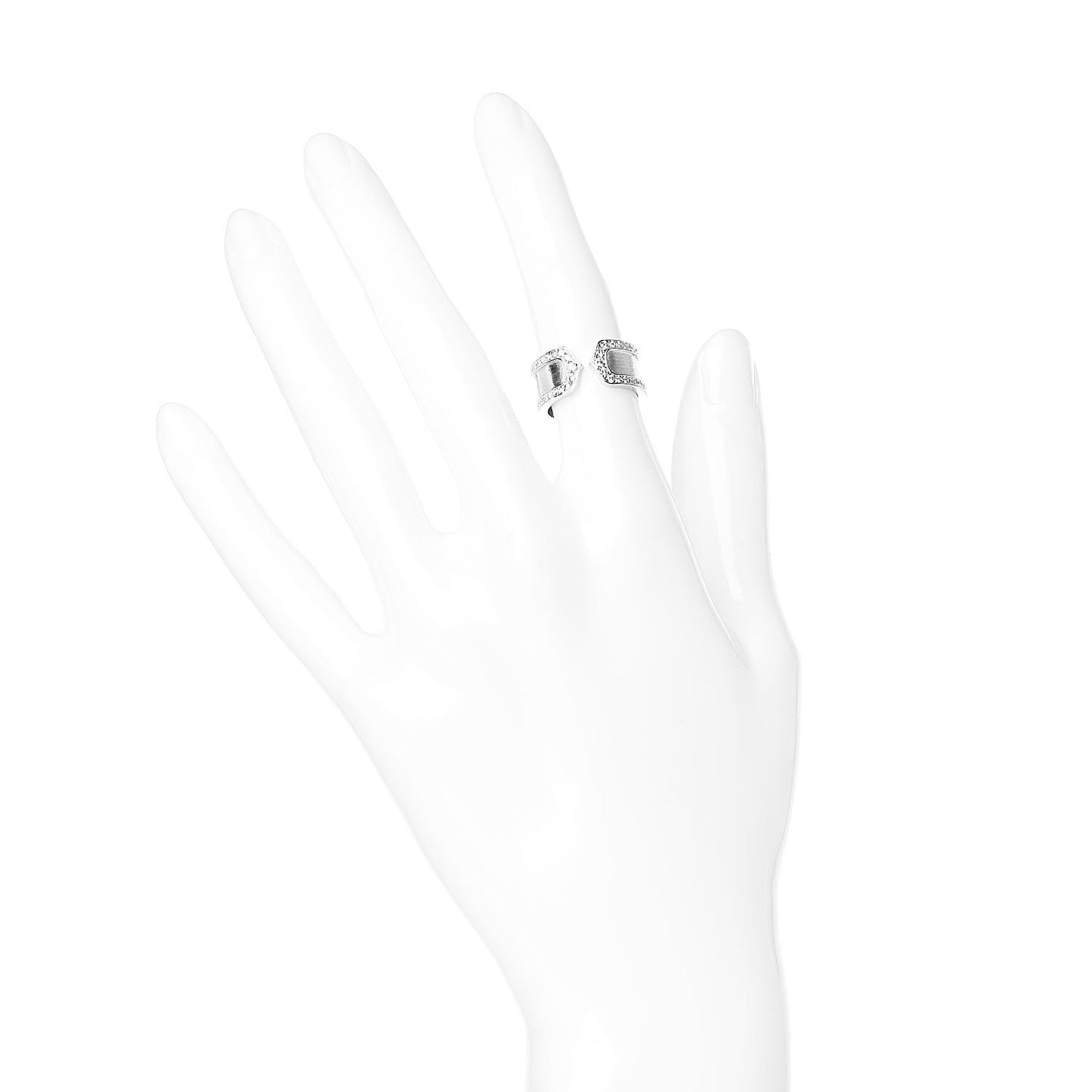 18K White Gold Diamond Logo De Ring 47 4